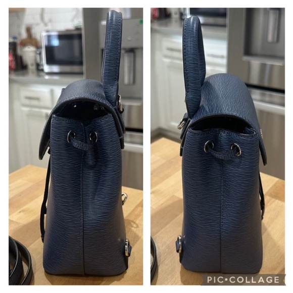 NWOT DKNY 100% Leather Lex Small Convertible Backpack & Crossbody - Picture 9 of 17